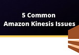 5 Common Amazon Kinesis Issues