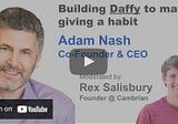 My fireside chat with Adam Nash, Co-Founder at Daffy