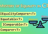 Mystery of Equality in C#: IEquatable<T>, IEqualityComparer<T>, IComparable<T>, IComparer<T>