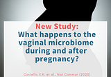 New Study: What happens to the vaginal microbiome during and after pregnancy?