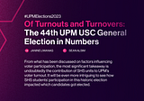 Of Turnouts and Turnovers: 
The 44th UPM USC General Election in Numbers