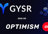 GYSR is now on Optimism!