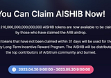 ArbShib Airdrop | For ARB Eligible User | Instant Sell.