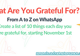 Unlock the Master of Gratitude Within You: Join Our Thankful Novem-Notes Challenge! 🍁