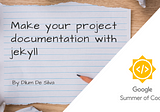 Make your project documentation with Jekyll
