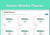 Notion Weekly Planner