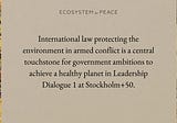 While the Wars are Waged: States can do more to reduce environmental damage from hostilities