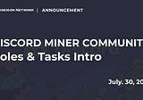 Poseidon Miner Community | Roles & Task Intro