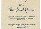 “Wings Over Jordan” and “The Negro and the Social Graces”