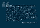 Introducing Barbara | Program Director at Ballet & Books