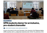 UPM students clamor for an inclusive, pro-student chancellor