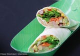 Mexican Salad Wrap with Creamy Avocado Dressing