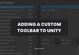 Adding a Custom Toolbar to Unity