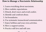 Managing a Narcissistic Relationship