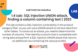 1.4 Lab: SQL injection UNION attack, finding a column containing text | 2023