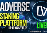 DaoVerse Staking Is LIVE!
