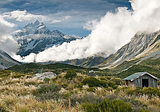 Altitude clouds in Mount Cook National Park, New Zealand