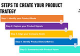 5 Practical Steps To Crafting a Great Product Strategy