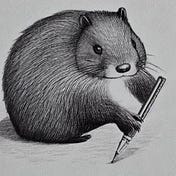 The writer beaver