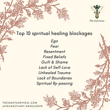 Top 10 most common Spiritual Healing Blockages