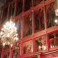 The Iconostasis of the Cathedral of the Archangel Michael in Moscow