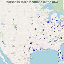 Web scraping for Marshalls stores location data