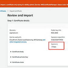 AWS Certificate Manager (ACM): Import Third-Party Certificates in Certificate Manager