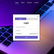 Website with Login and Registration Form in HTML CSS & JS