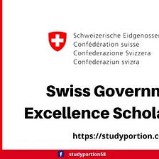 Swiss Government Excellence Scholarships 2023–2024
