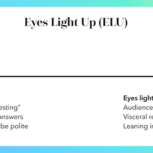 Eyes light up (ELU)