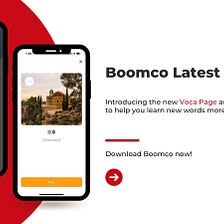 Boomco Latest Update: Learn New Words More Efficiently with the New Voca Page and Guide Pop-up
