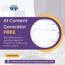 Free AI Content Generator Based On ChatGPT AI. Now Open For Everyone Only For A Limited Time