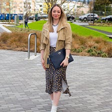 Spring Style: Satin Midi Skirt + Cropped Tee