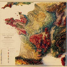 Геологическая карта Франции, 1905 года