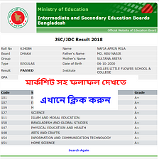 JSC Result 2018 Bangladesh Education Board Result