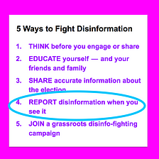 Report disinformation when you see it