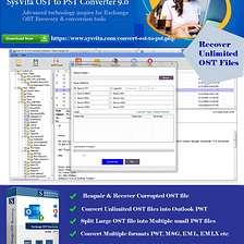 SysVita OST to PST Converter to convert OST files to PST format flawlessly