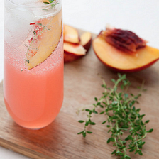 nectarine thyme gin fizz.