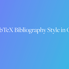 ACM BibTeX Bibliography Style in Overleaf