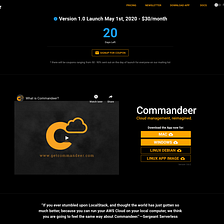 Commandeer Version 1.0 Launch — T-minus 20 days