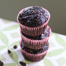 Double Chocolate Banana Breakfast Muffins