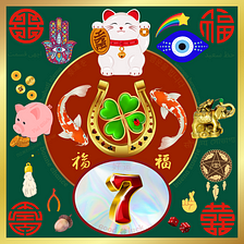 lucky numbers NFT, lucky charms, and luck symbols from around the world.