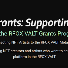 RFOX Metaverse Ecosystem’s NFT Platform Offering $10,000 Grants to Budding Artists