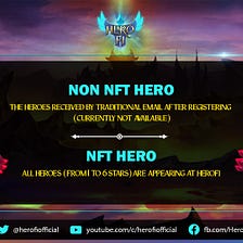 Get to know NFT Hero and Non-NFT Hero in HeroFi