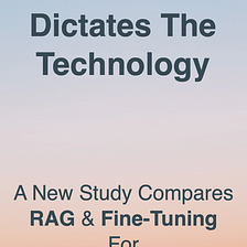 A New Study Compares RAG & Fine-Tuning For Knowledge Base Use-Cases