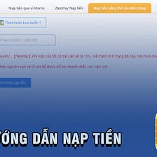 Hướng dẫn cách nạp tiền tại VZ99 cho anh em tân thủ