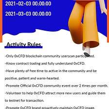0xCFD Quality Community Airdrop Event