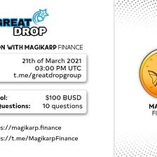 AMA Recap GreatDrop with MAGIKARP FINANCE