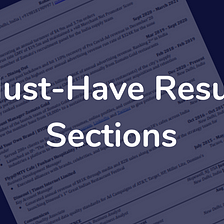 3 Must-Have Sections for Crafting a Winning Resume