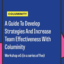 A Guide To Develop Strategies And Increase Team Effectiveness With Columinity